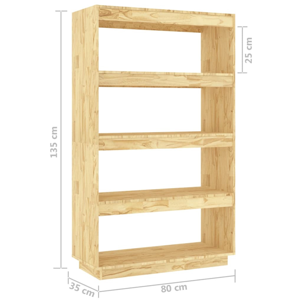 Libreria/Divisorio 80x35x135 cm in Legno Massello di Pino | homemem39