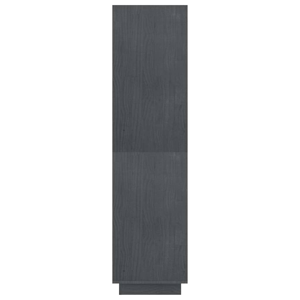 Libreria/Divisorio Grigio 80x35x135 cm Legno Massello di Pino