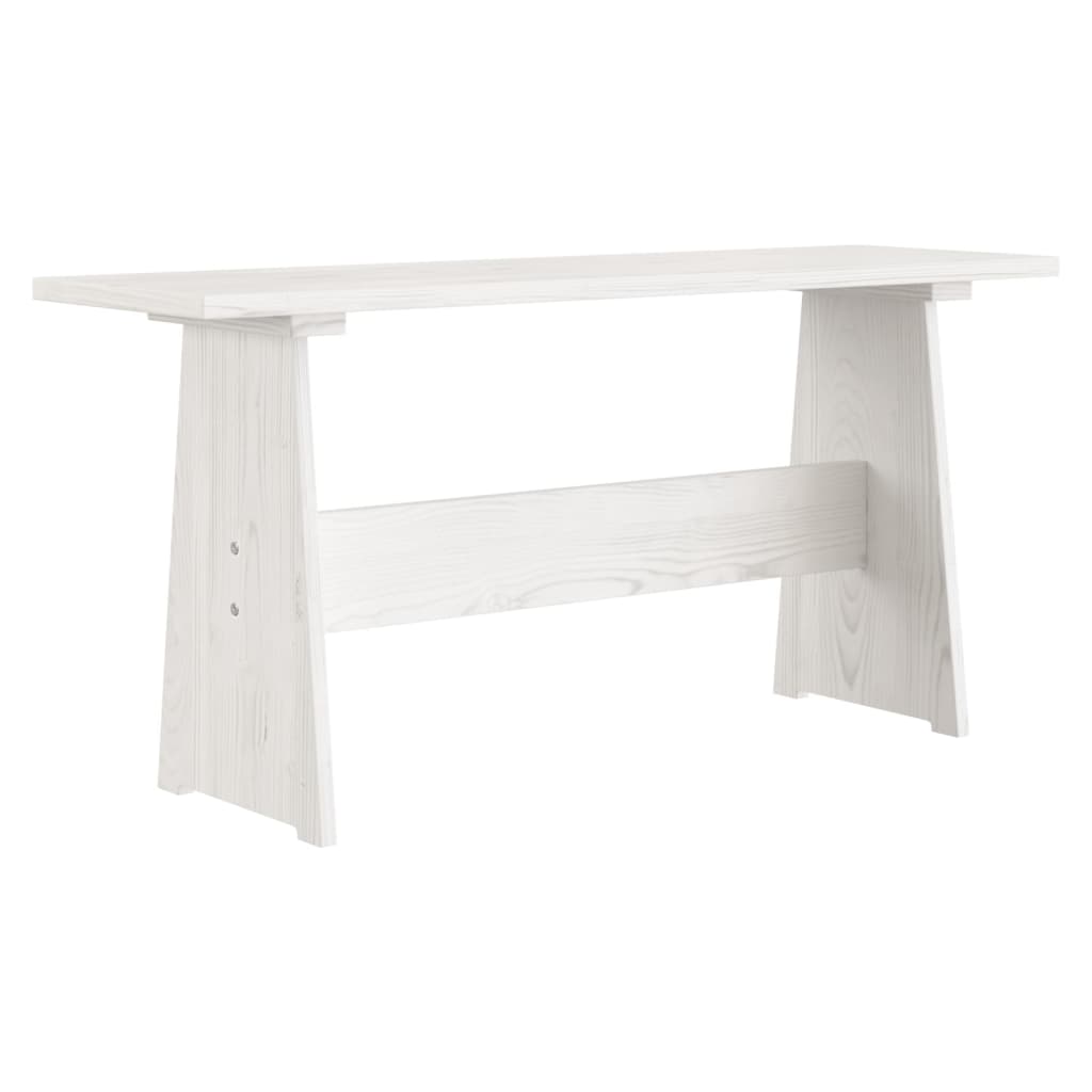 Set da Pranzo 3 pz REINE Bianco in Legno Massello di Pino - homemem39