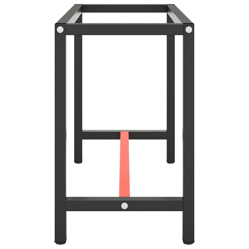 Telaio Banco da Lavoro Nero e Rosso Opaco 110x50x79 cm Metallo