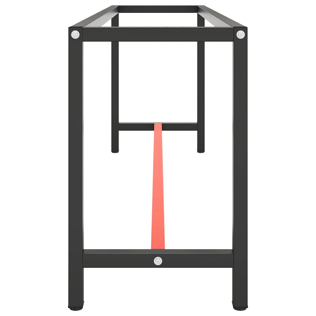 Telaio Banco da Lavoro Nero e Rosso Opaco 210x50x79 cm Metallo