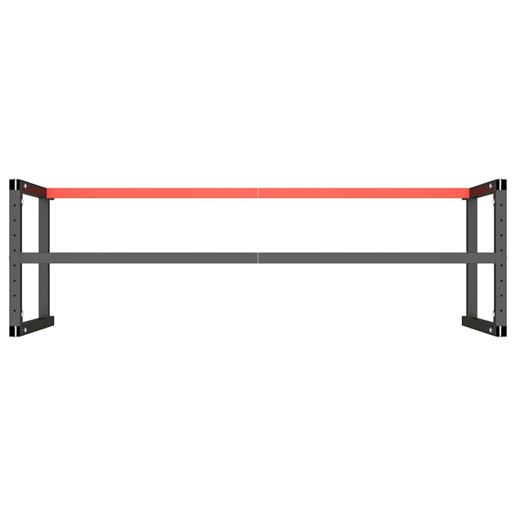Telaio Banco da Lavoro Nero e Rosso Opaco 180x57x79 cm Metallo