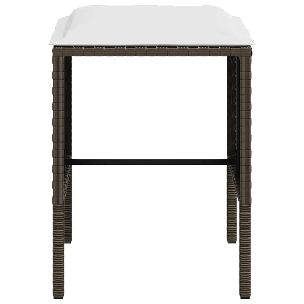 Set Divano a L con Cuscini 5 pz Marrone in Polyrattan - homemem39