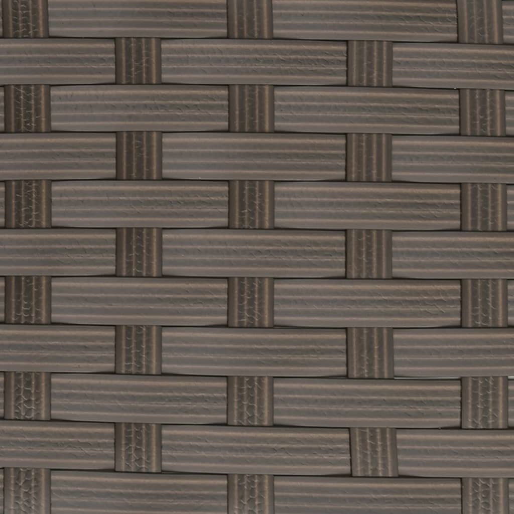 Divano a Forma di L con Cuscini in Polyrattan Marrone | homemem39