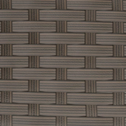 Divano a Forma di L con Cuscini in Polyrattan Marrone | homemem39