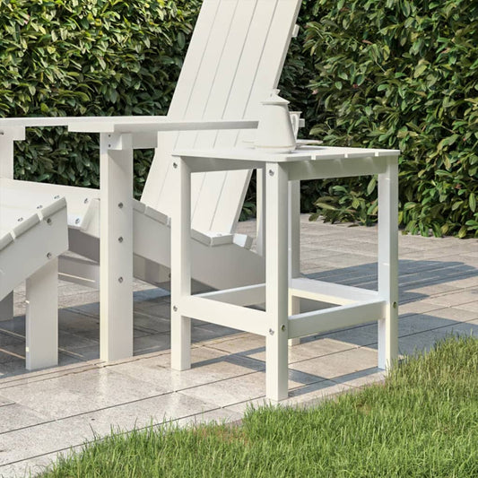 Tavolo da Giardino Adirondack Bianco 38x38x46 cm HDPE - homemem39