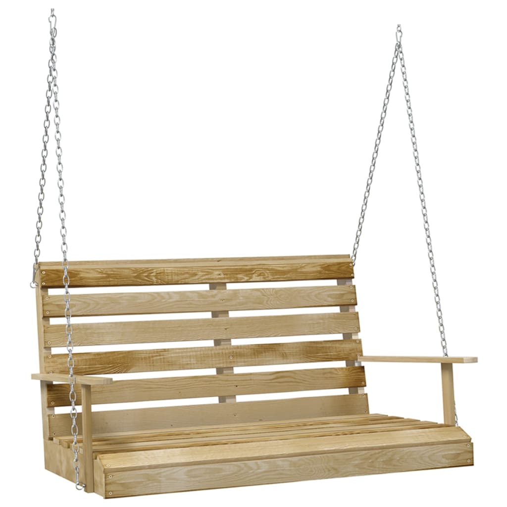 Panchina a Dondolo 110 cm in Legno di Pino Impregnato | homemem39