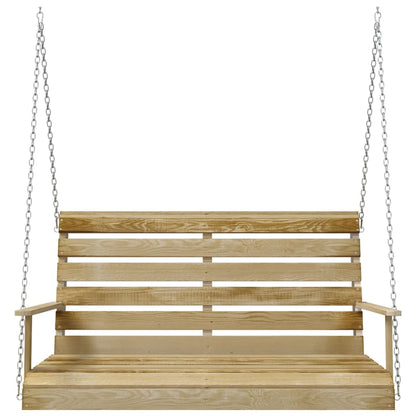 Panchina a Dondolo 110 cm in Legno di Pino Impregnato | homemem39