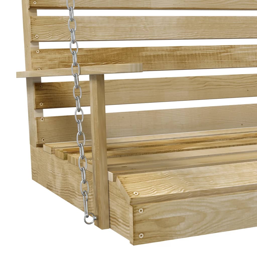 Panchina a Dondolo 110 cm in Legno di Pino Impregnato | homemem39