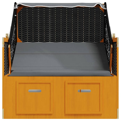 Strandkorb e Tettoria Polyrattan Legno Massello Nero Antracite | homemem39