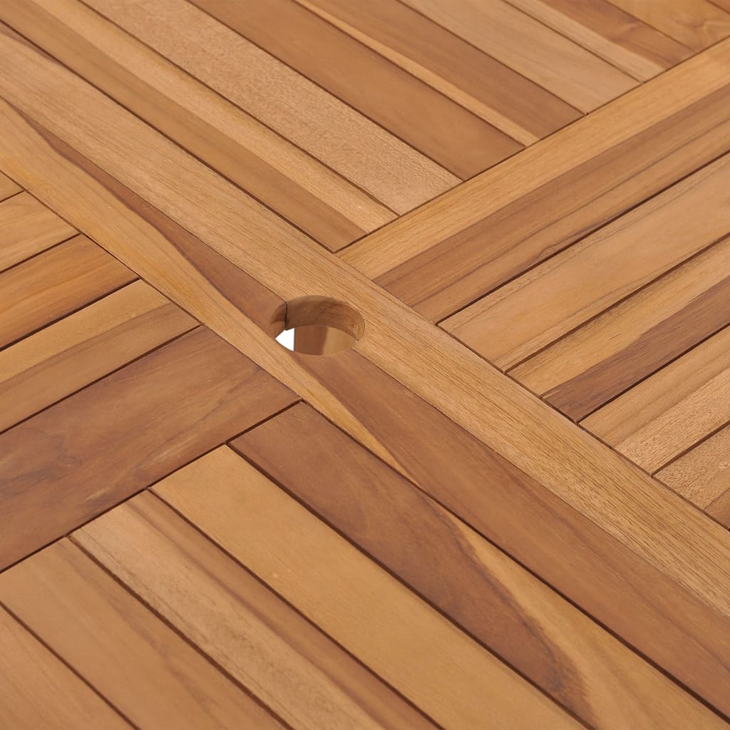 Tavolo Pranzo da Giardino Ø110x110x75 cm Legno Massello di Teak - homemem39