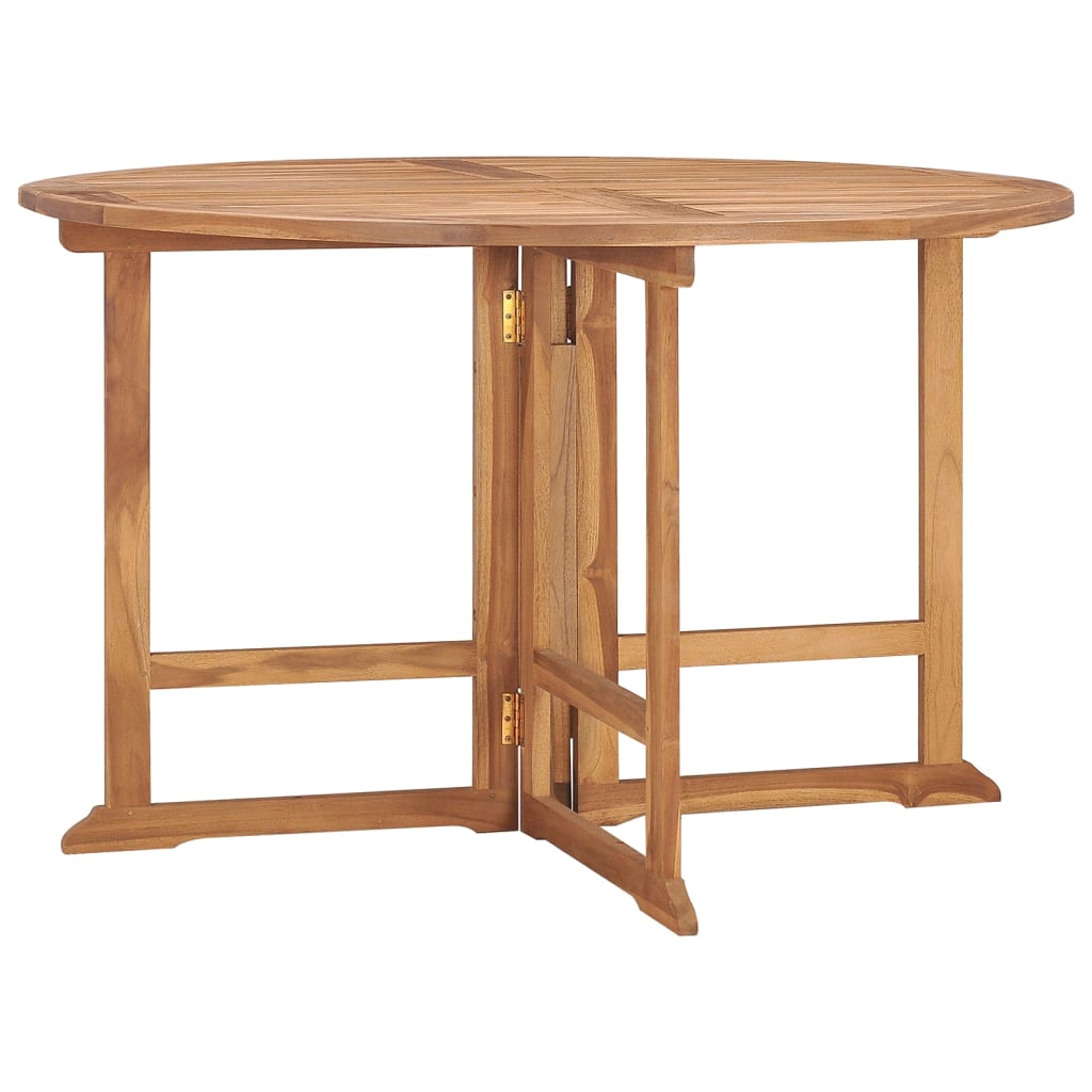 Folding Garden Table Ø110x75 cm in Solid Teak