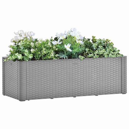 Letto Rialzato da Giardino con Irrigazione Grigio 100x43x33cm - homemem39