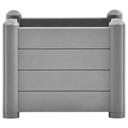 Letto Rialzato da Giardino in PP Grigio Pietra 43x43x35 cm