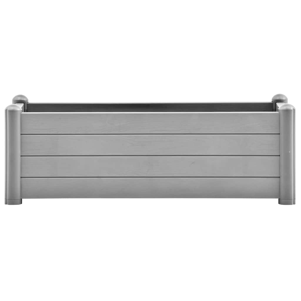 Letto Rialzato da Giardino in PP Grigio Pietra 100x43x35 cm | homemem39