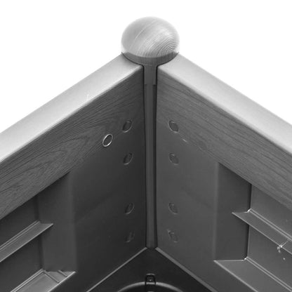 Letto Rialzato da Giardino in PP Grigio Pietra 100x43x35 cm - homemem39