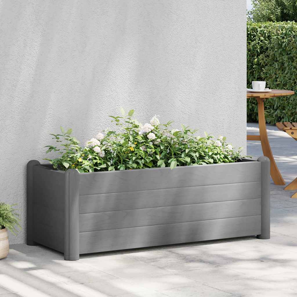 Letto Rialzato da Giardino in PP Grigio Pietra 100x43x35 cm | homemem39