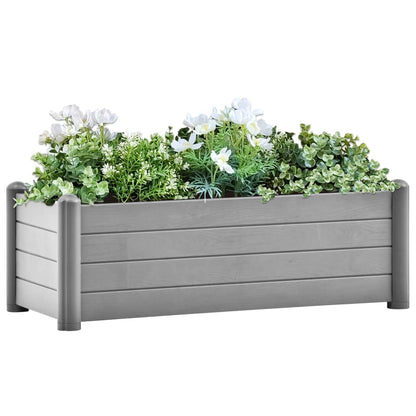 Letto Rialzato da Giardino in PP Grigio Pietra 100x43x35 cm - homemem39