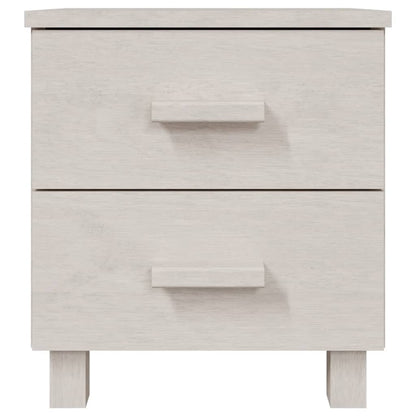 Comodino HAMAR Bianco 40x35x44,5 cm in Legno Massello di Pino - homemem39