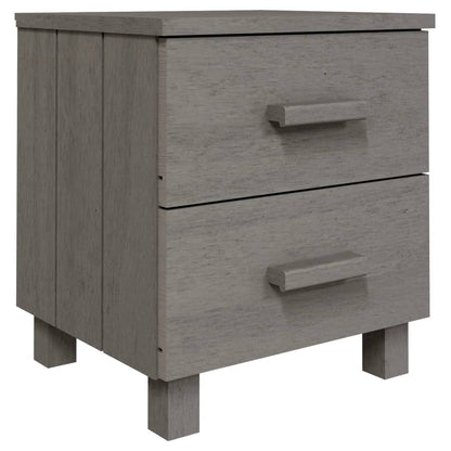 Comodino HAMAR Grigio Chiaro 40x35x44,5 cm in Legno di Pino - homemem39