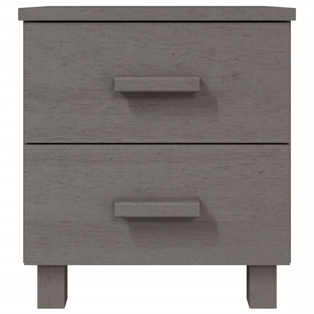 Comodino HAMAR Grigio Chiaro 40x35x44,5 cm in Legno di Pino - homemem39