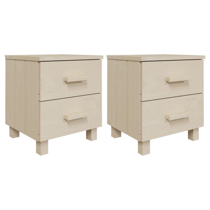 Comodini HAMAR 2 pz ambra 40x35x44,5 cm Legno Massello di Pino - homemem39