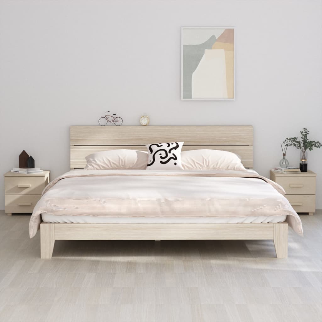 Comodini HAMAR 2 pz ambra 40x35x44,5 cm Legno Massello di Pino - homemem39