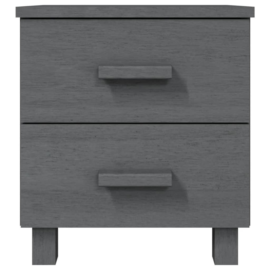 Comodini HAMAR 2 pz Grigio Scuro 40x35x44,5 cm in Legno di Pino - homemem39