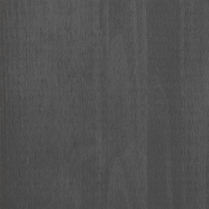 Comodino HAMAR Grigio Scuro 40x35x62 cm Legno Massello di Pino