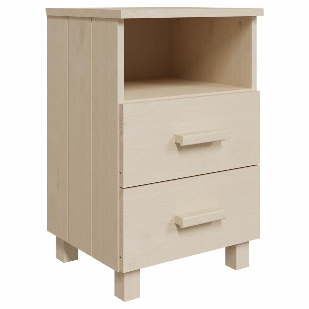 Comodini HAMAR 2 pz ambra 40x35x62 cm Legno Massello di Pino - homemem39