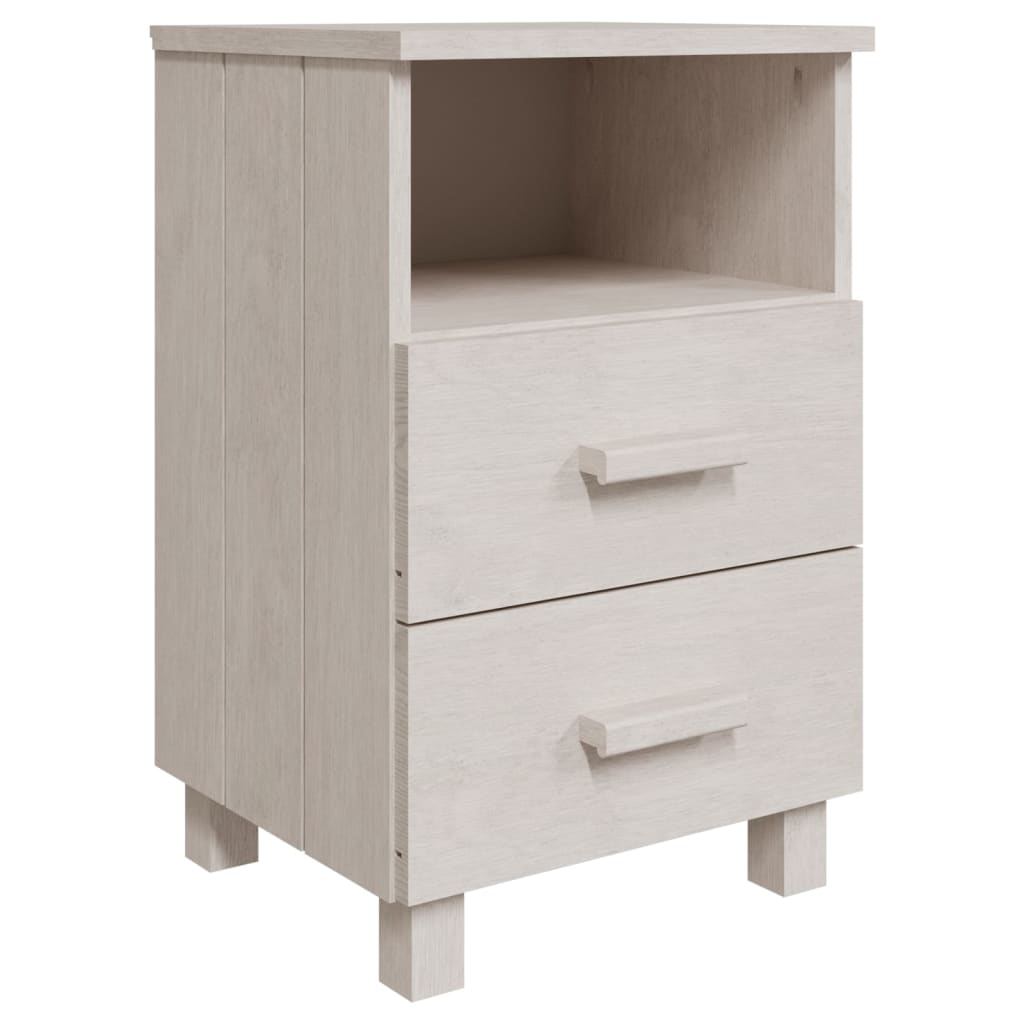 Comodini HAMAR 2 pz Bianchi 40x35x62 cm in Legno di Pino - homemem39