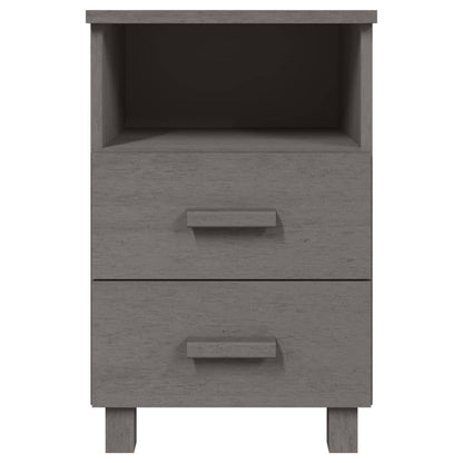 Comodini HAMAR 2 pz Grigio Chiaro 40x35x62 cm Legno di Pino - homemem39