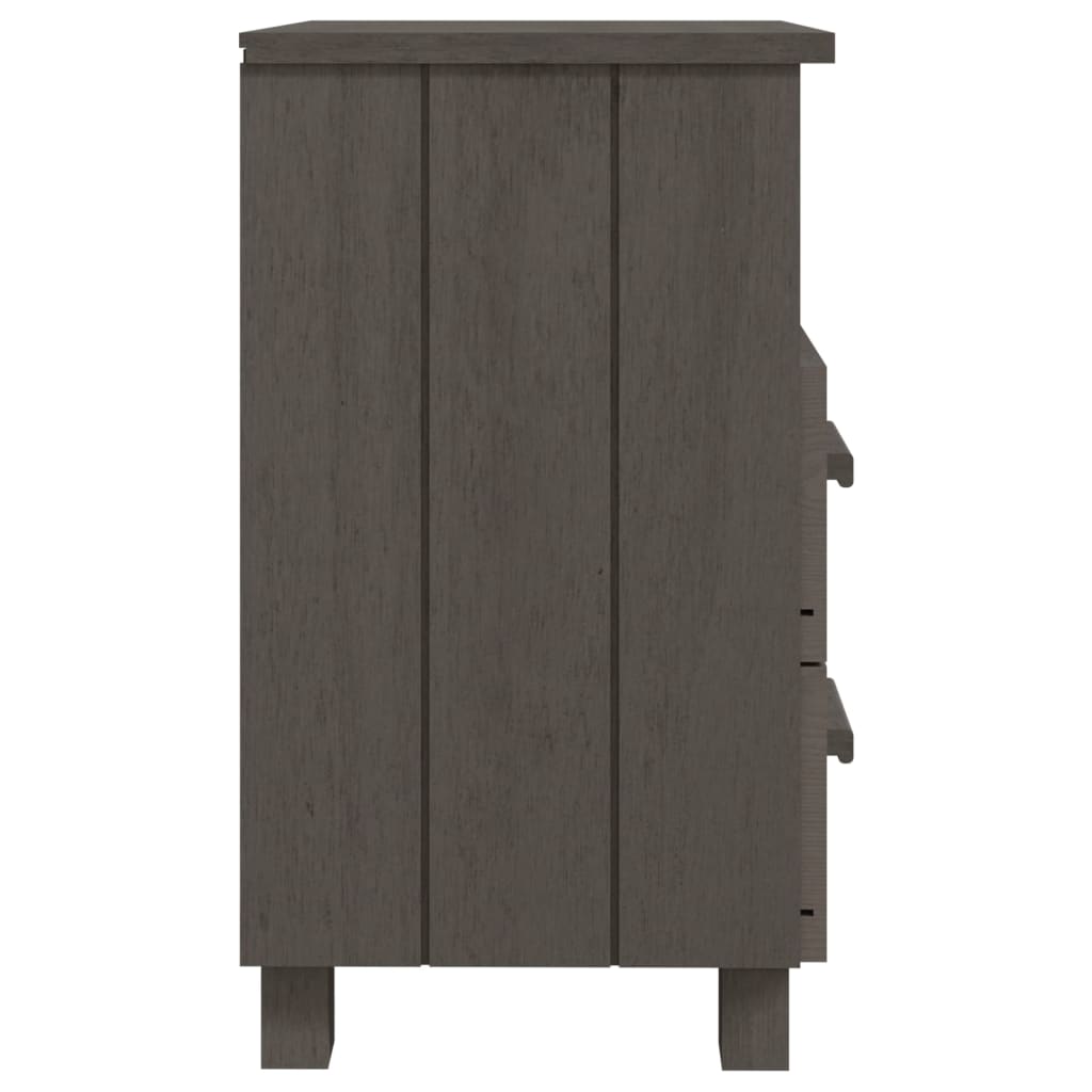 Comodini HAMAR 2 pz Grigio Chiaro 40x35x62 cm Legno di Pino - homemem39