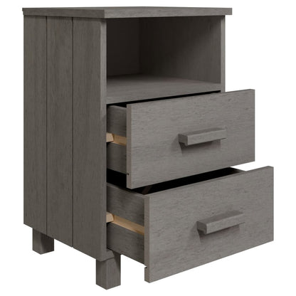 Comodini HAMAR 2 pz Grigio Chiaro 40x35x62 cm Legno di Pino - homemem39