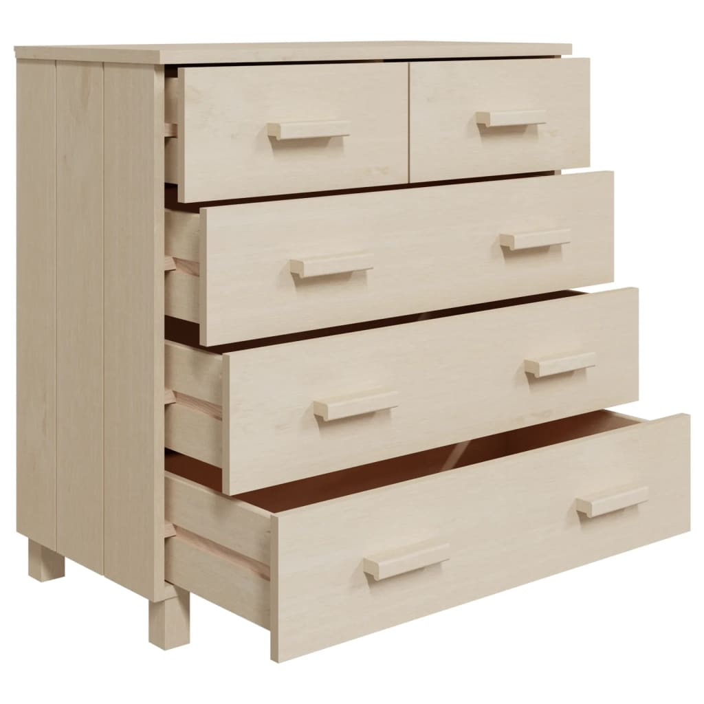 Credenza HAMAR ambra 79x40x80 cm in Legno Massello di Pino - homemem39