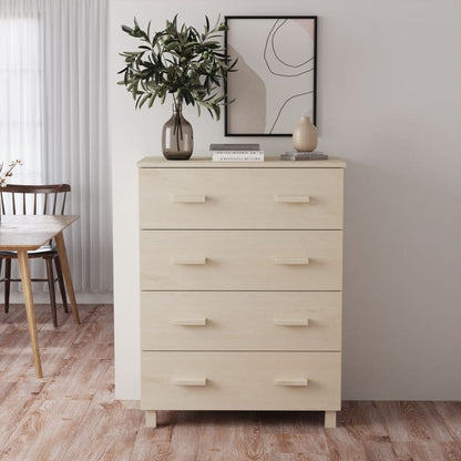 Credenza HAMAR ambra 79x40x103,5 cm in Legno Massello di Pino