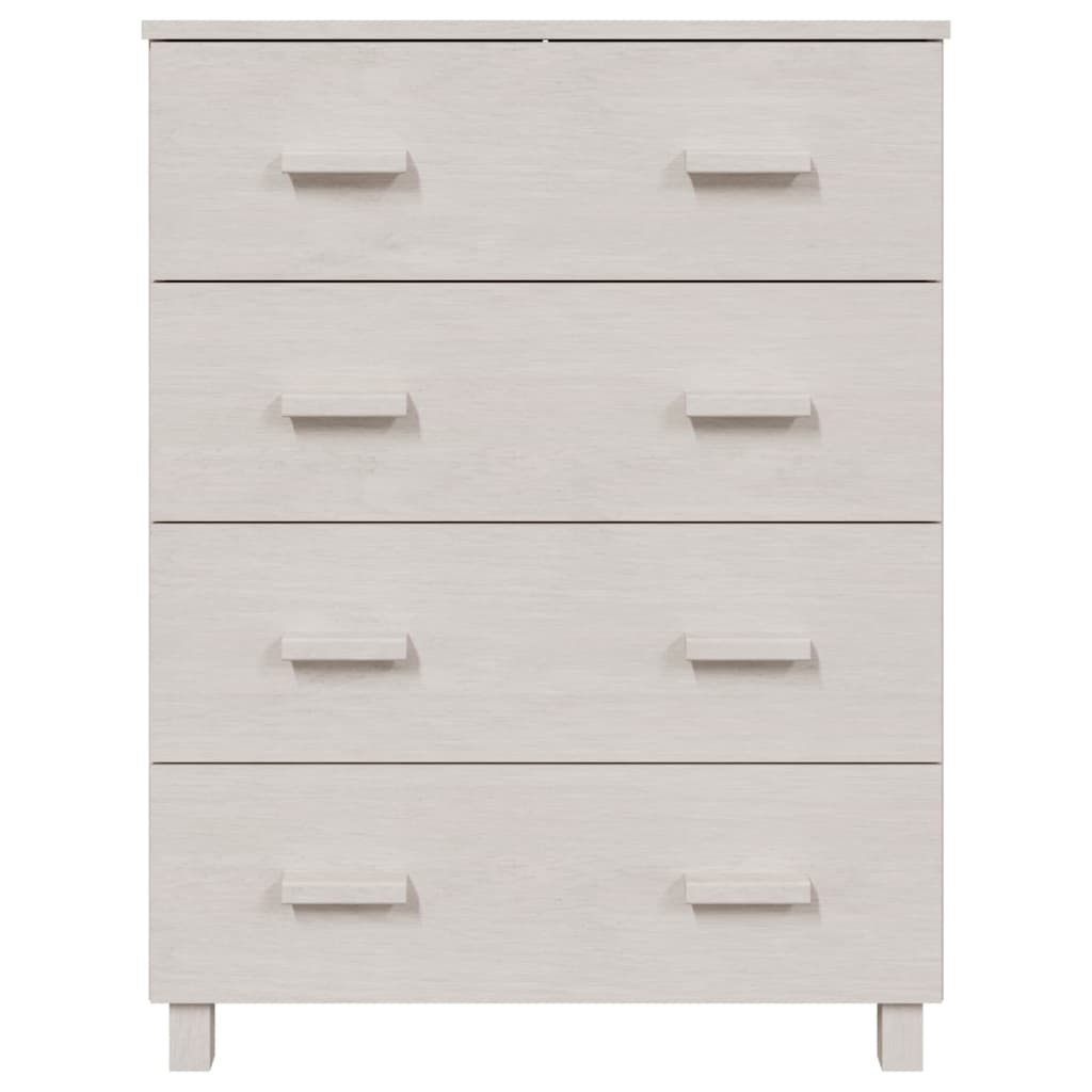 Credenza HAMAR Bianca 79x40x103,5 cm in Legno Massello di Pino - homemem39