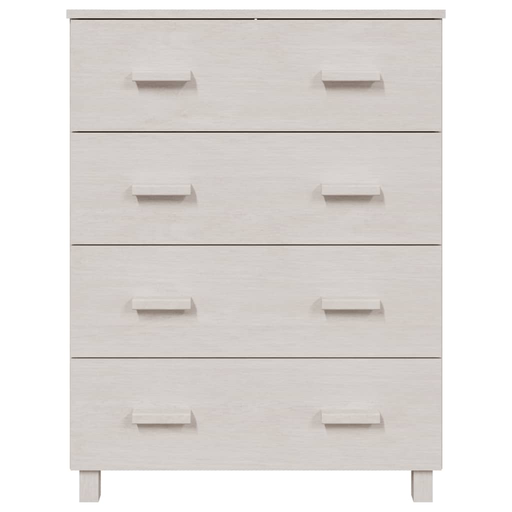 Credenza HAMAR Bianca 79x40x103,5 cm in Legno Massello di Pino - homemem39