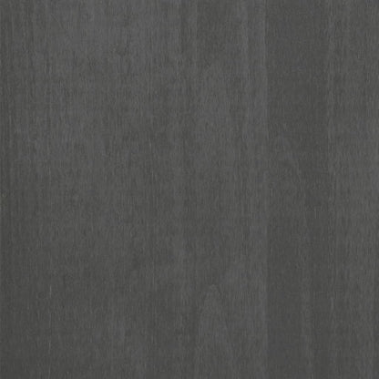 Credenza HAMAR Grigio Scuro 79x40x103,5 cm Legno Massello Pino