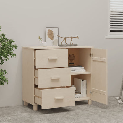 Credenza HAMAR ambra 90x40x80 cm in Legno Massello di Pino