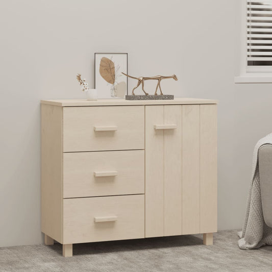 Credenza HAMAR ambra 90x40x80 cm in Legno Massello di Pino