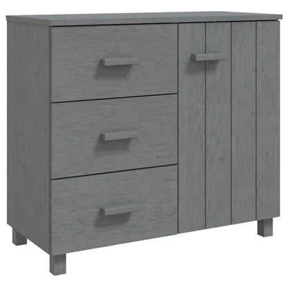 Credenza HAMAR Grigio Scuro 90x40x80 cm Legno Massello di Pino - homemem39