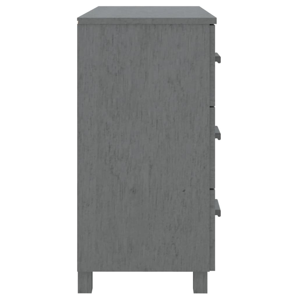 Credenza HAMAR Grigio Scuro 90x40x80 cm Legno Massello di Pino - homemem39