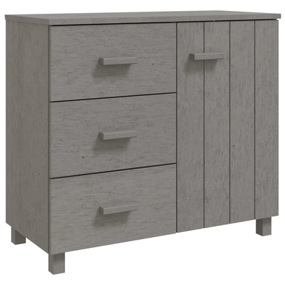 Credenza HAMAR Grigio Chiaro 90x40x80 cm Legno Massello di Pino - homemem39