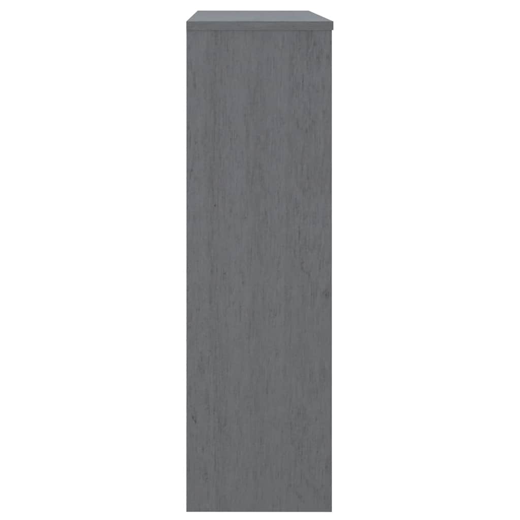 Piano Credenza HAMAR Grigio Scuro 90x30x100 cm Legno di Pino