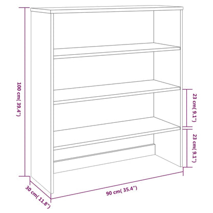 Piano Credenza HAMAR Grigio Scuro 90x30x100 cm Legno di Pino - homemem39