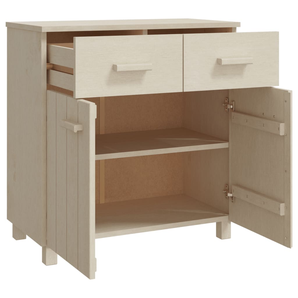 Credenza HAMAR Miele 79x40x80 cm in Legno Massello di Pino - homemem39