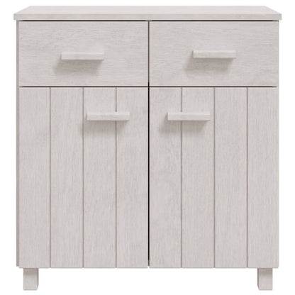 Credenza HAMAR Bianca 79x40x80 cm in Legno Massello di Pino - homemem39