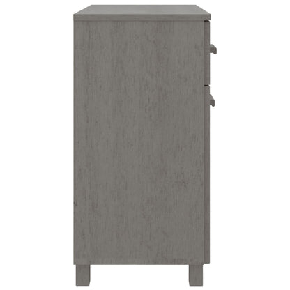 Credenza HAMAR Grigio Chiaro 79x40x80 cm Legno Massello di Pino - homemem39