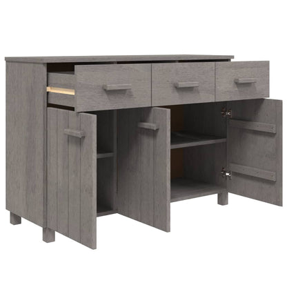Credenza HAMAR Grigio Chiaro 113x40x80cm Legno Massello di Pino | homemem39